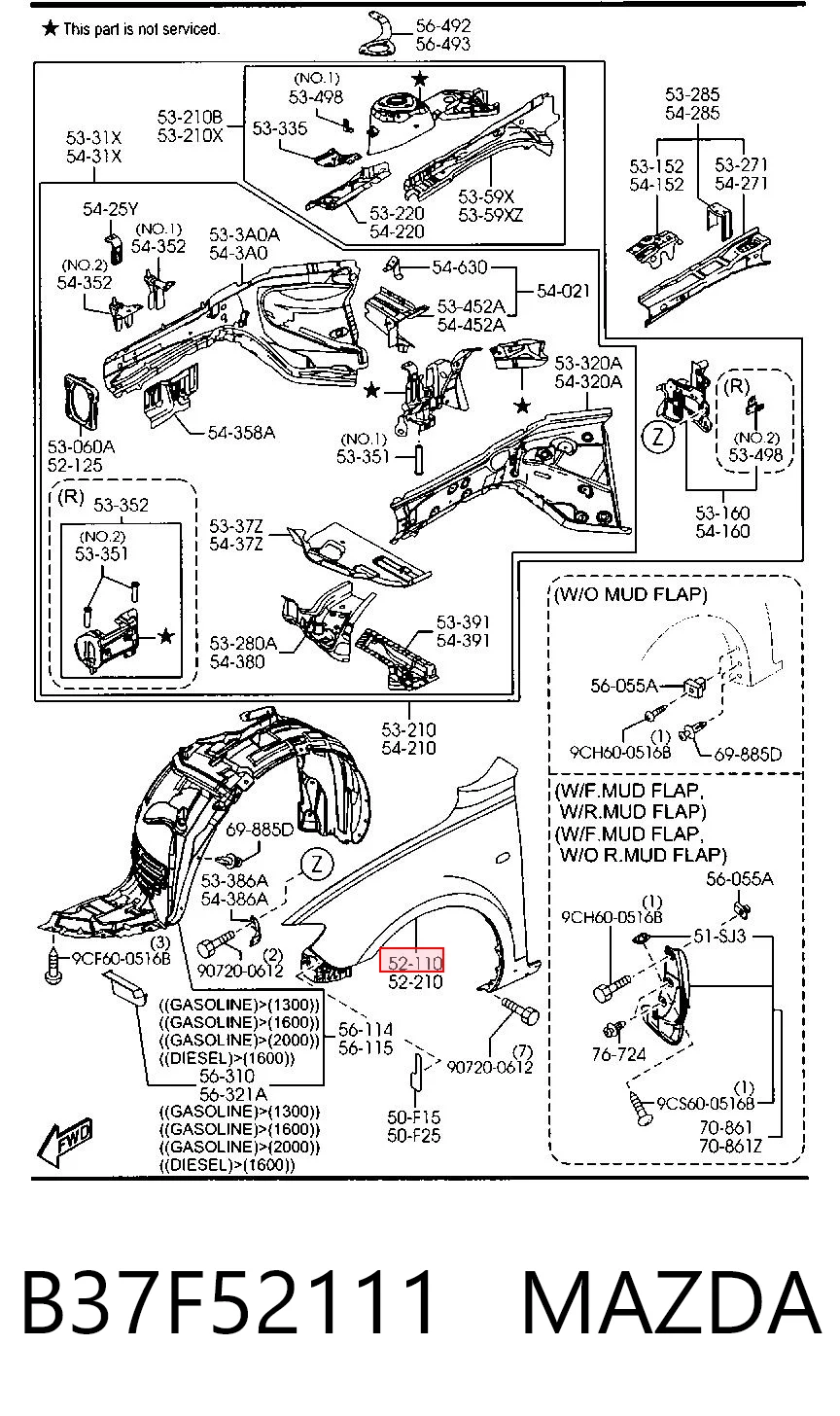 B37F52111 Mazda