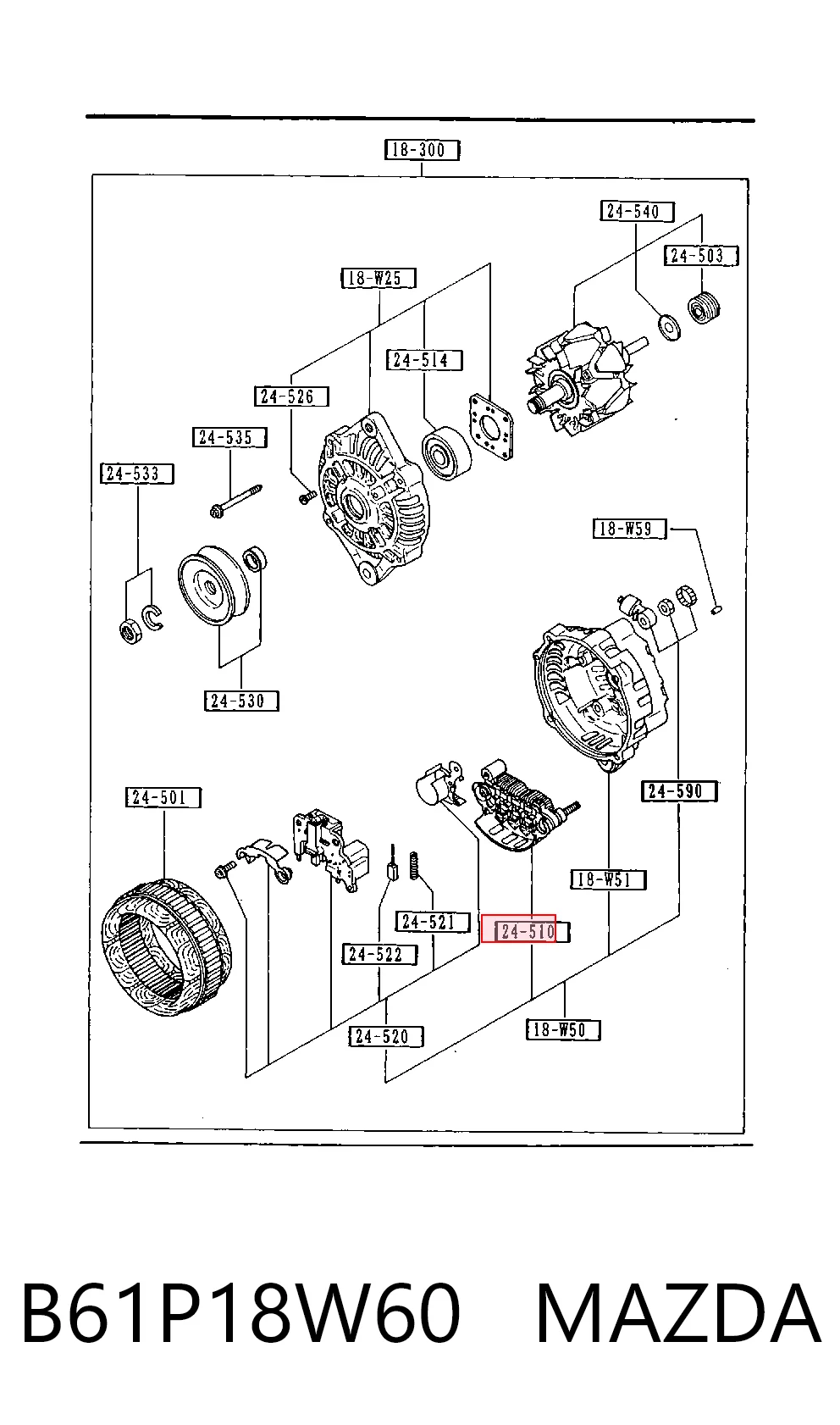 Діодний випрямляч на Mazda 323 S IV BG