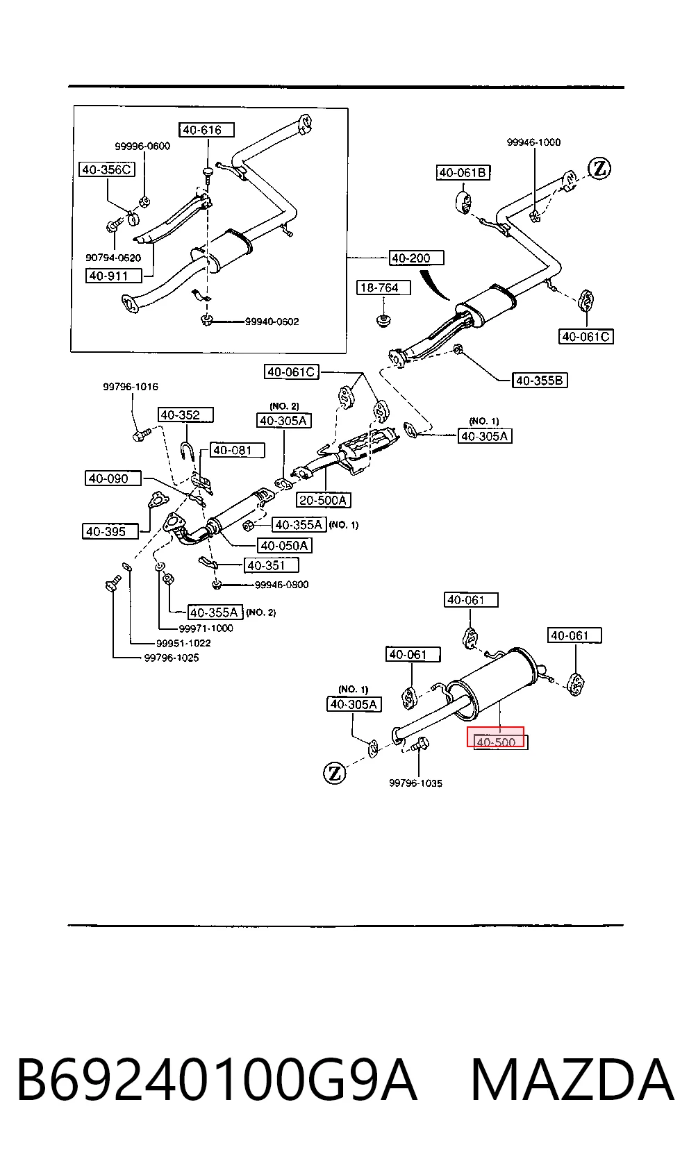 Купити Глушник, задня частина Mazda 323 F IV BG