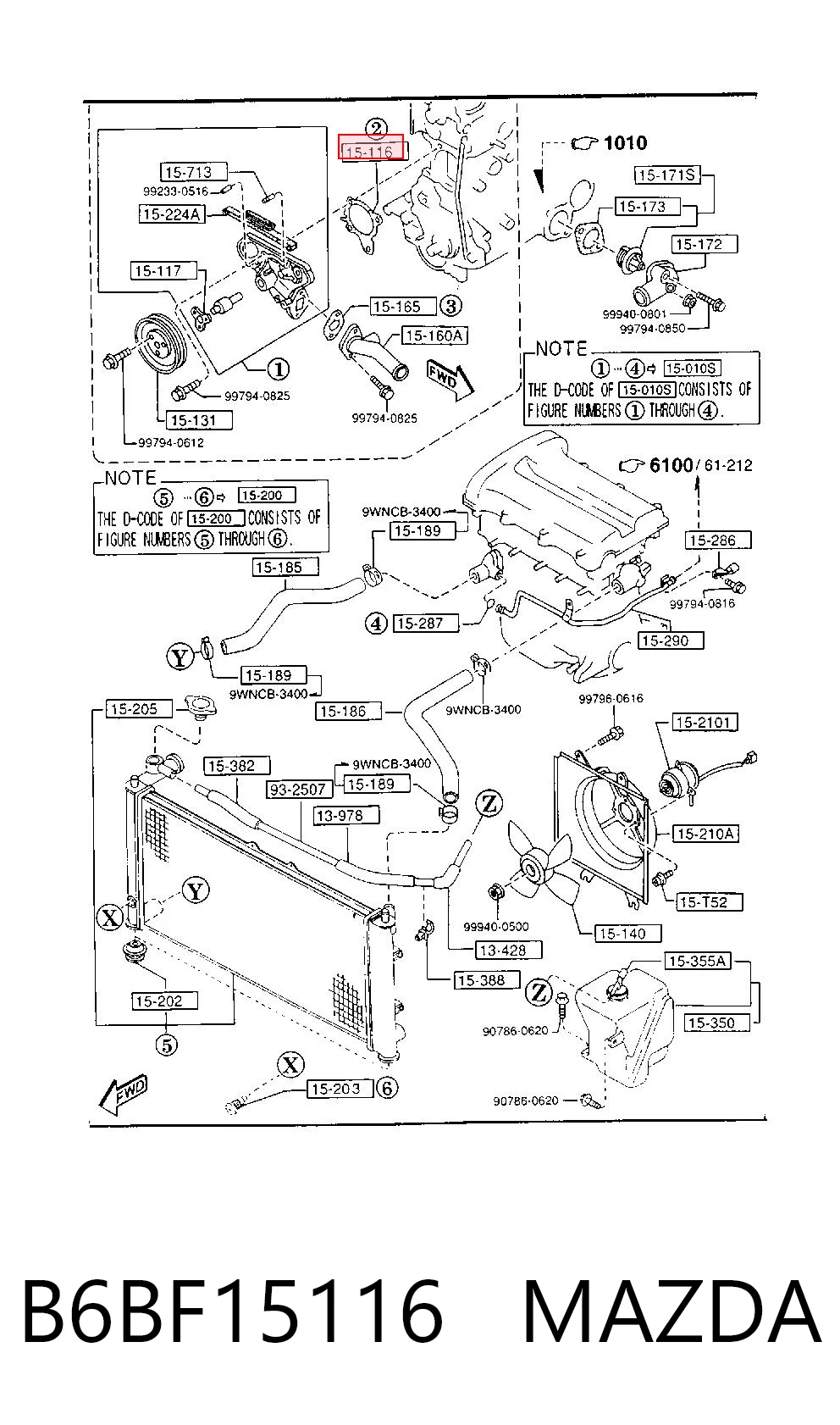 B6BF15116 Mazda 