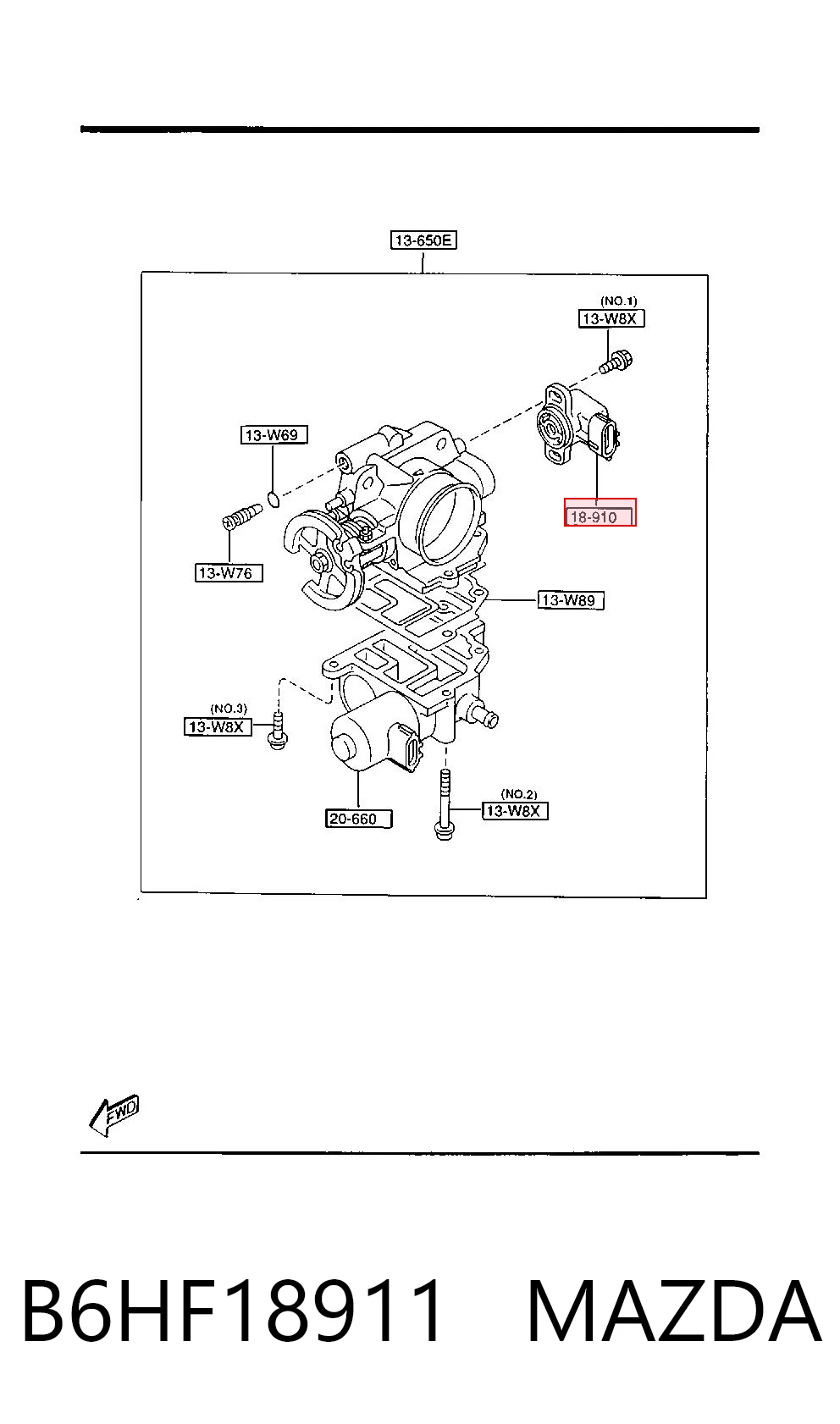 B6HF18911 Mazda 
