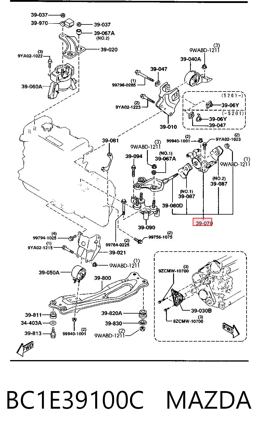 Купити NMS4182 NIPPON MOTORS Подушка (опора) двигуна, ліва