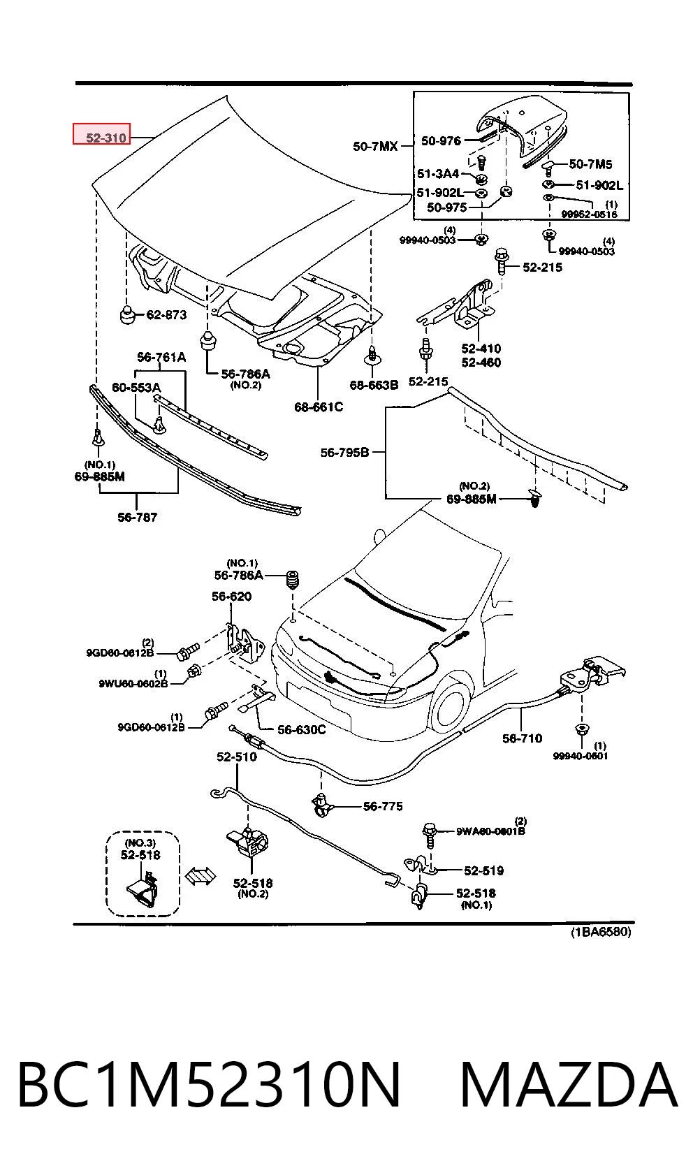 Капот на Mazda 323 C V BA