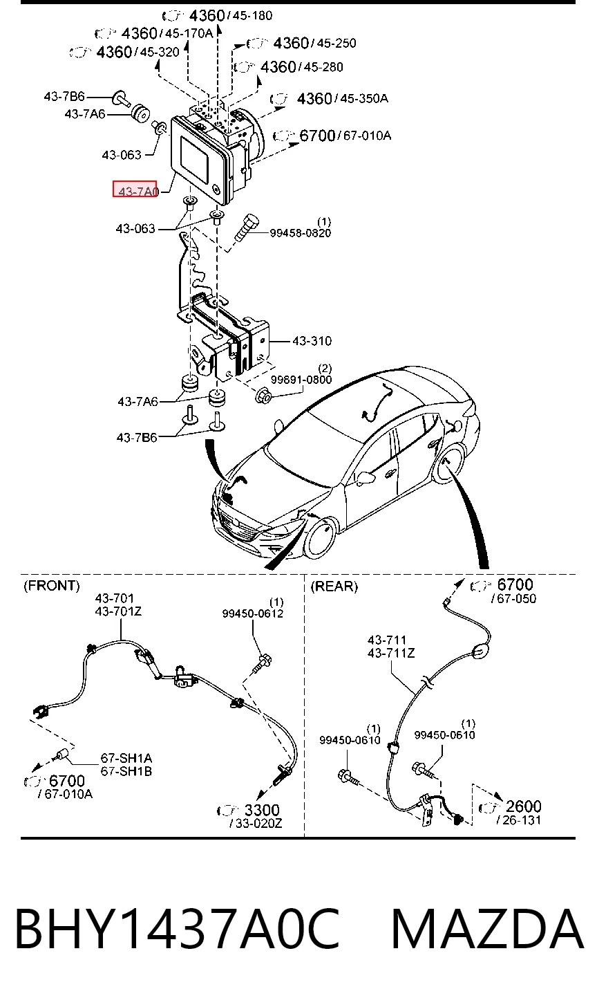 Купити Блок АБС Mazda 3  BM, BN