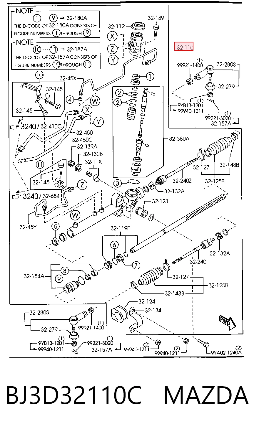 Кермова рейка Mazda 323 F VI