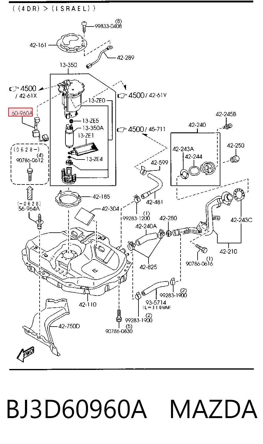 BJ3D60960A Mazda