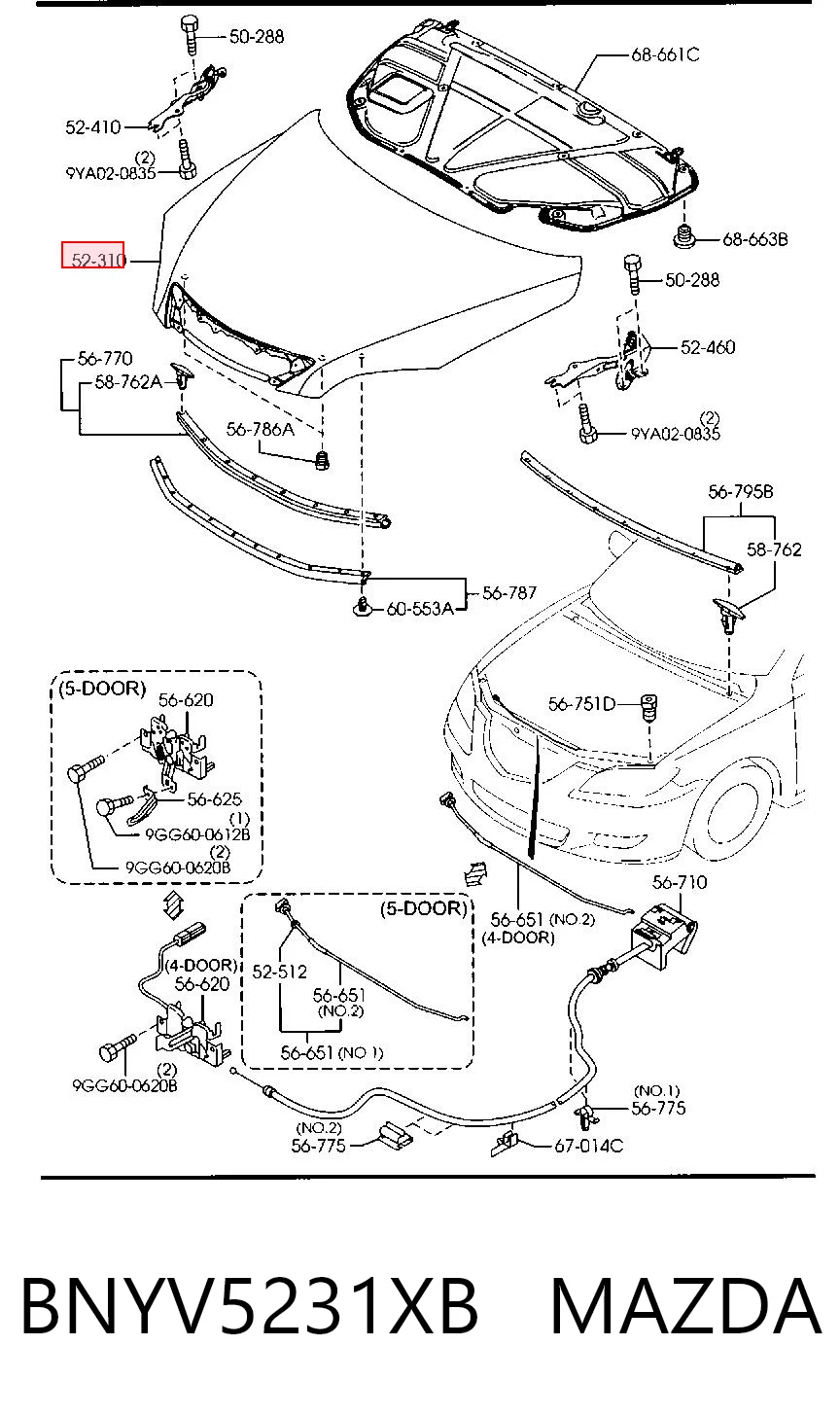 Купити Капот Mazda 3  BK12