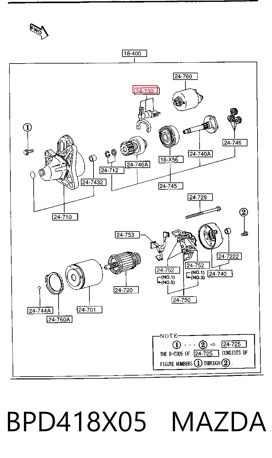 F4XY11067A Ford Виделка стартера