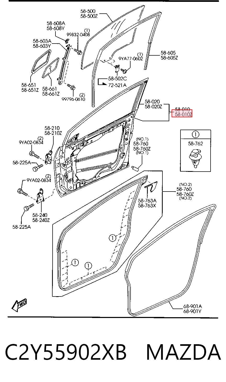Дверь передня ліва на Mazda 5 I CR
