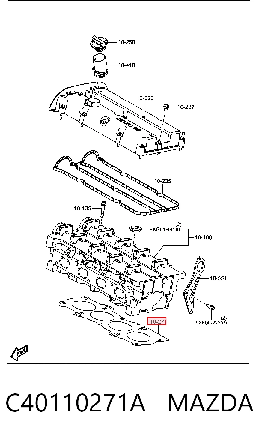 Купити Прокладка ГБЦ Ford Fiesta Mk5 JH, JD