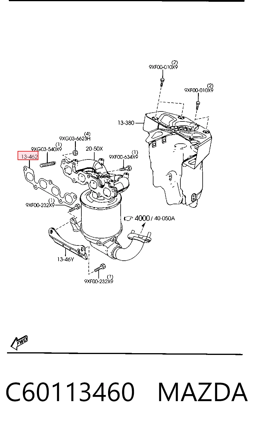 Купити Прокладка колектора Ford Fiesta COURIER J5S, J3S