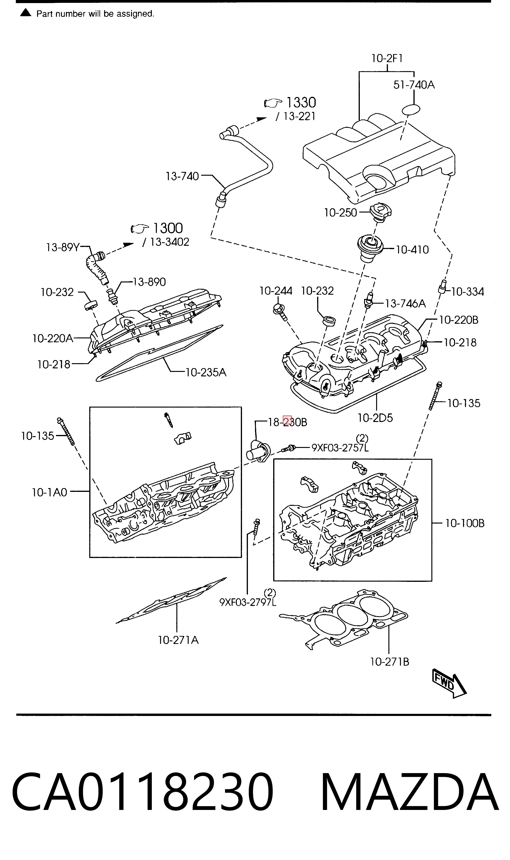 CA0118230 Mazda Датчик розподільного вала
