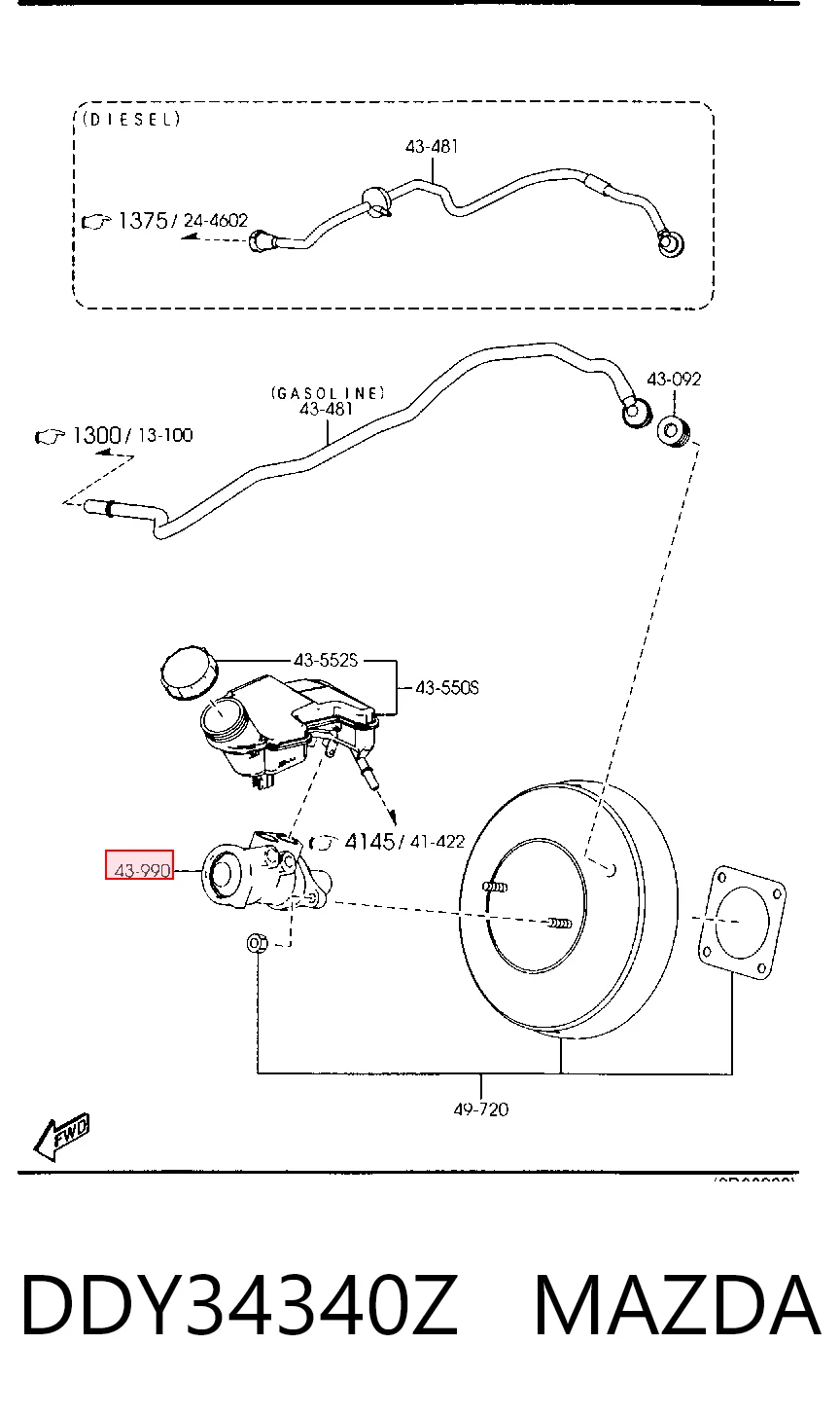 Циліндр головний гальма (Гідротормоз) Ford Fusion універсал (JU) (2002 - 2012) ціна, від 32.49 USD