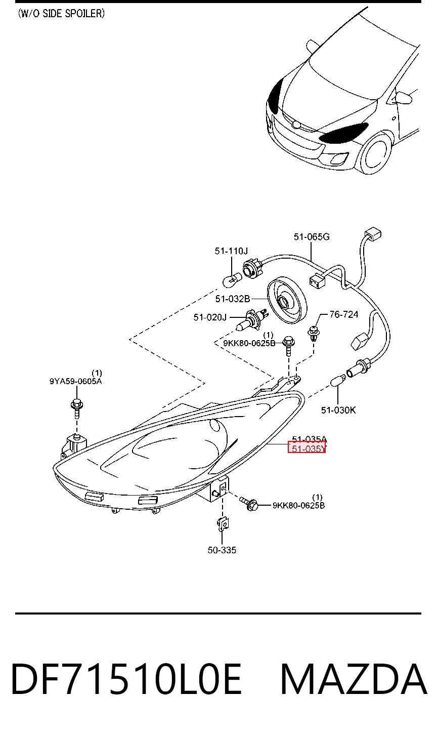 Купити Фара ліва Mazda 2 II DE