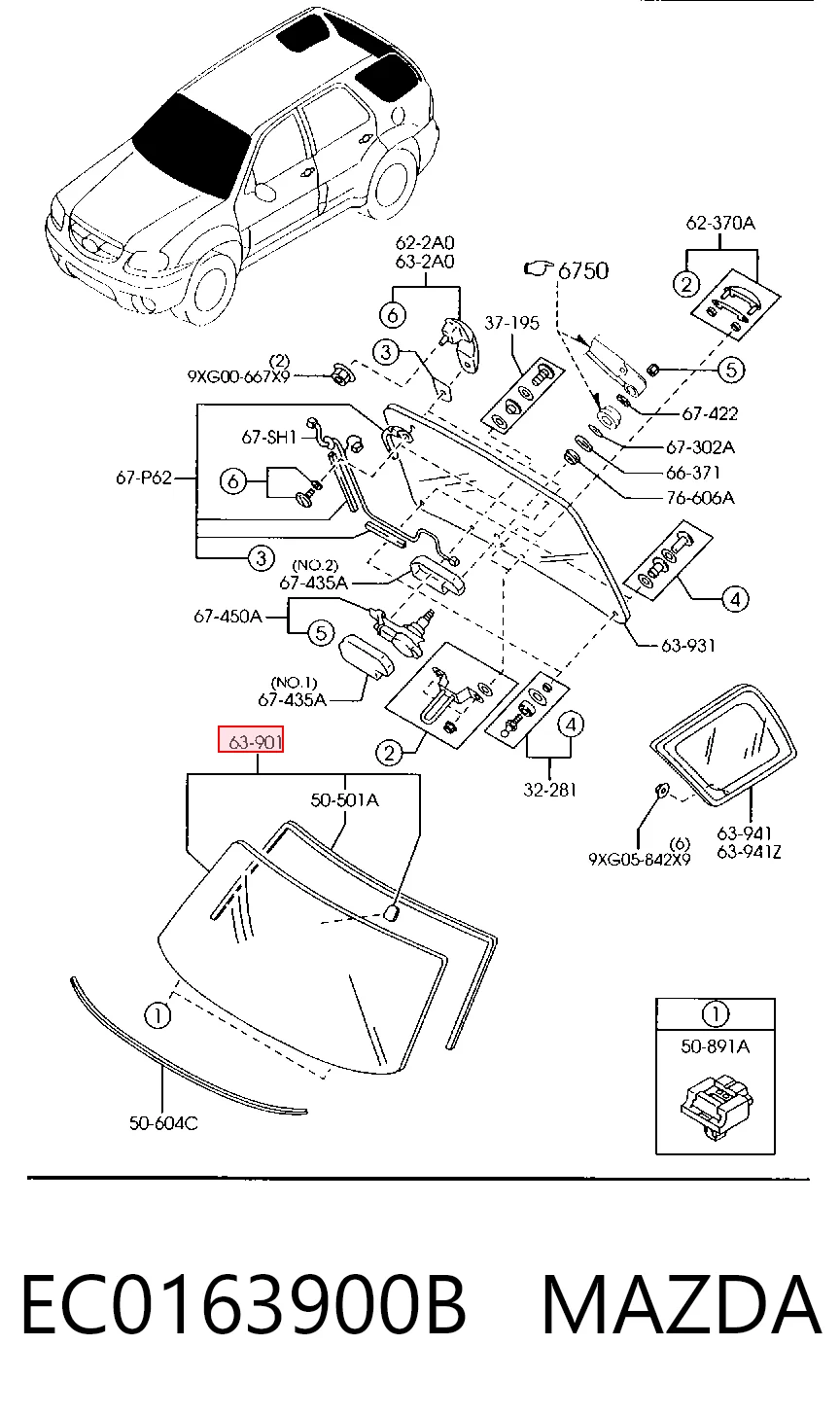 Автоскло Ford 5L8Z7803100AA ціна, від 195.77 USD