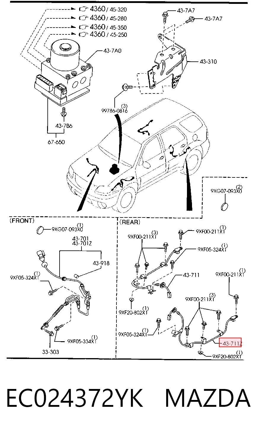 Купити 4399412 Ford Датчик АБС (ABS) задній, лівий