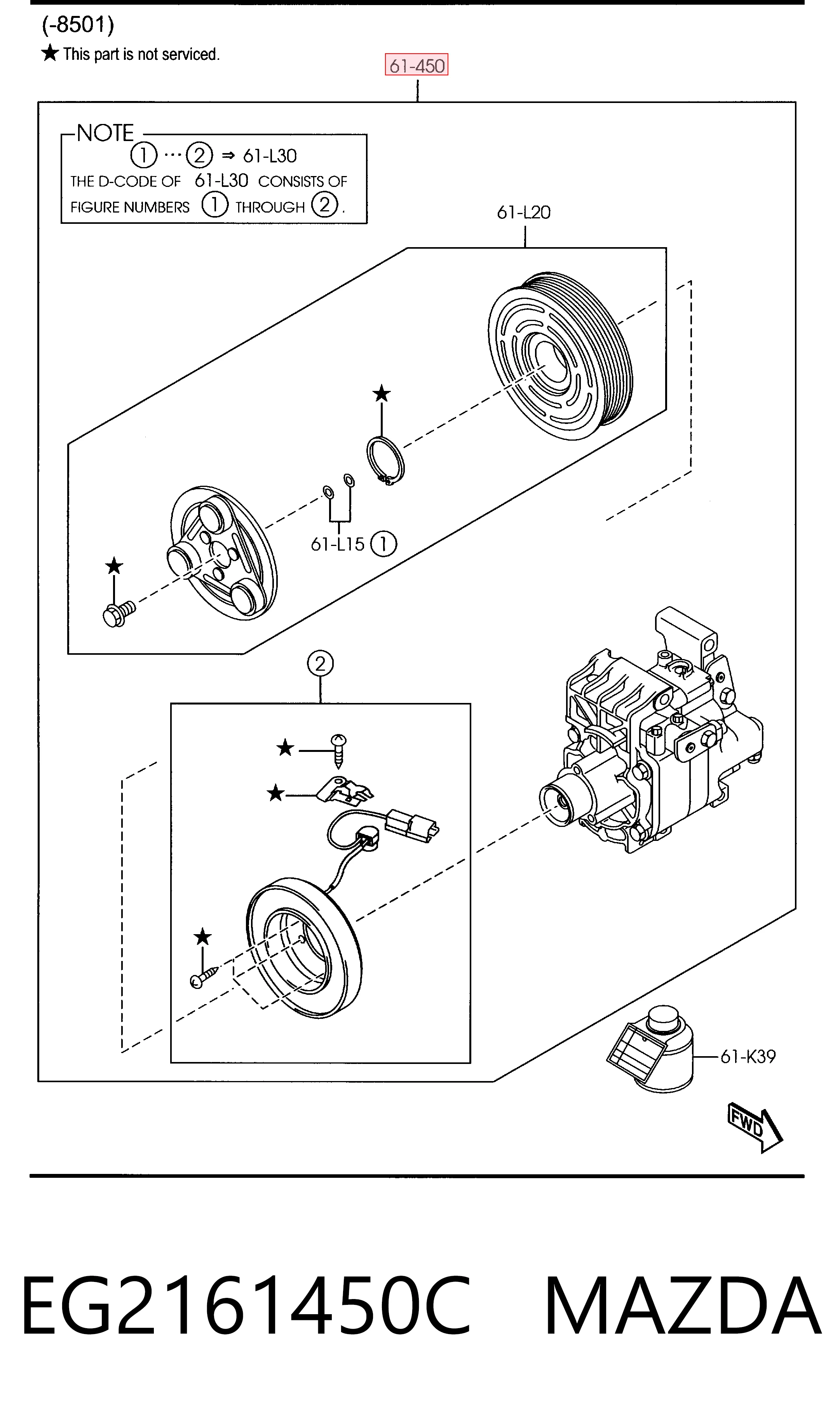 EG2161450C Mazda Компресор холодоагенту