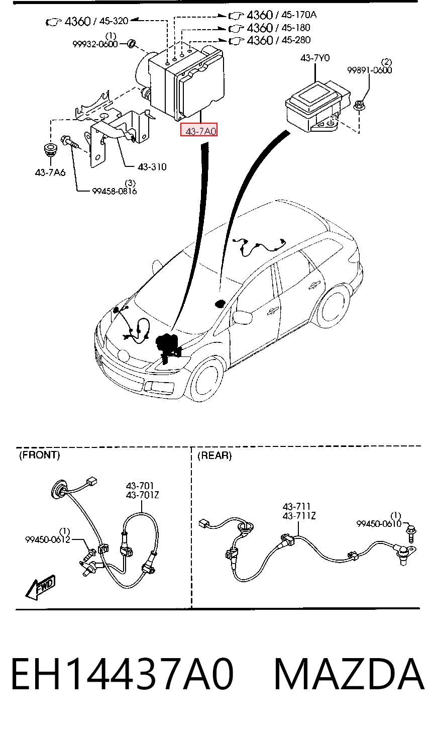 Блок управління АБС (ABS) на Mazda CX-7  ER