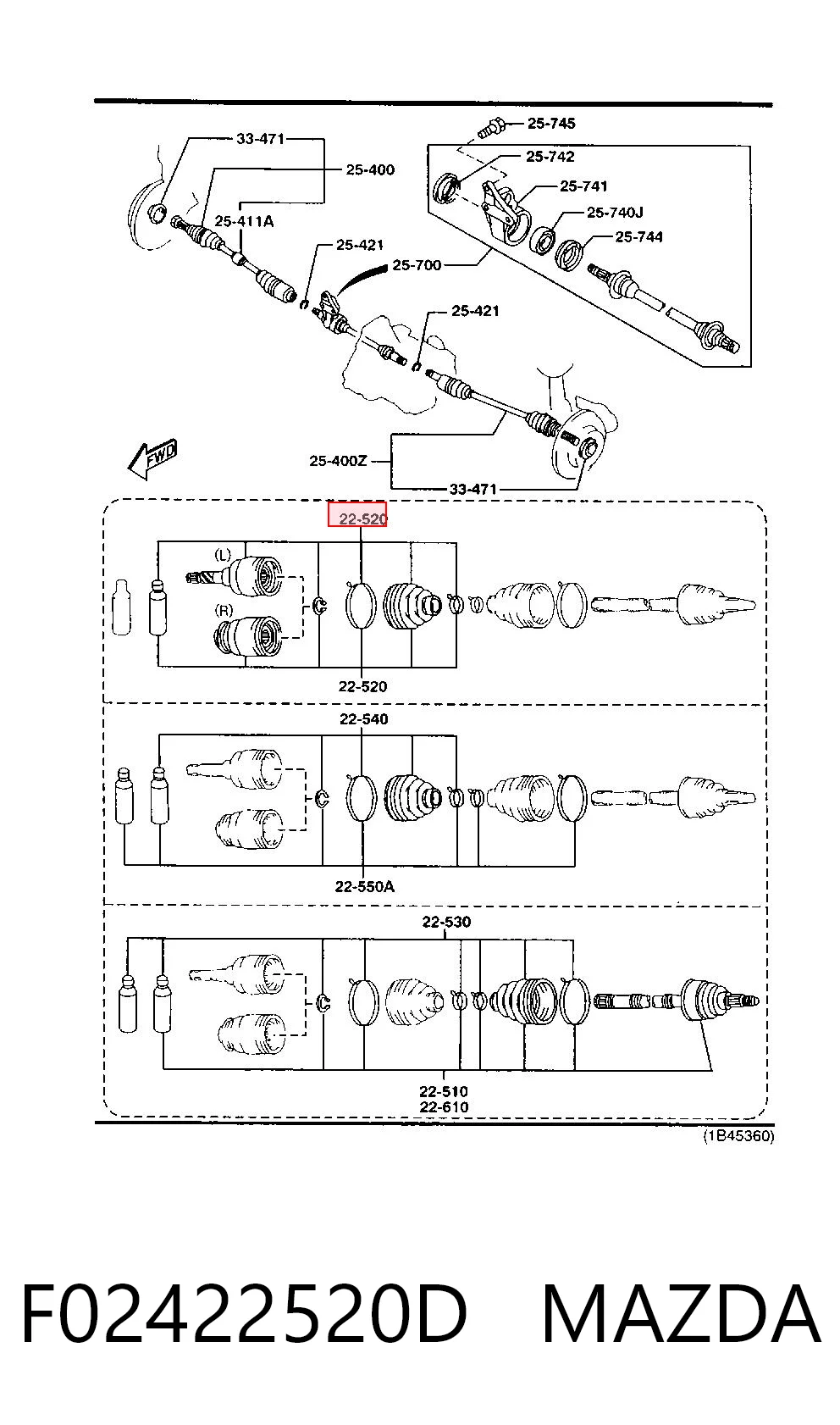 F02422520D Mazda