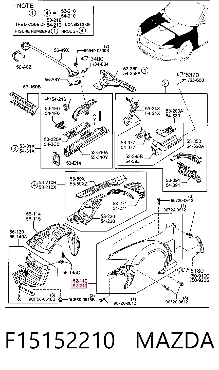 Крило переднє ліве Mazda RX-8 SE