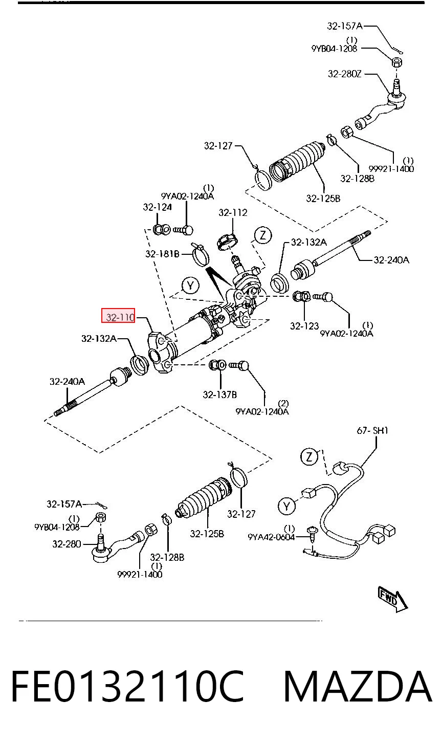 E4134 Motorherz Рейковий рульовий механізм