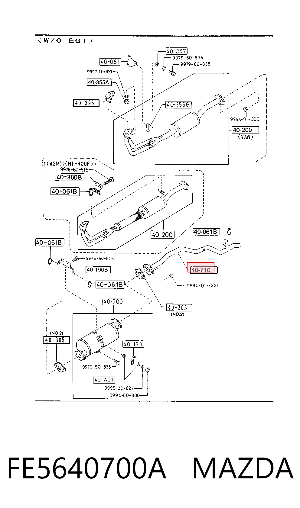 Купити Глушник, задня частина Mazda E 2000/2200 SR2