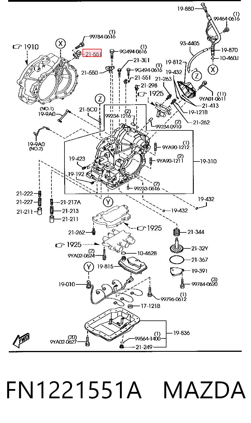 FN1221551A Mazda Датчик швидкості спідометра