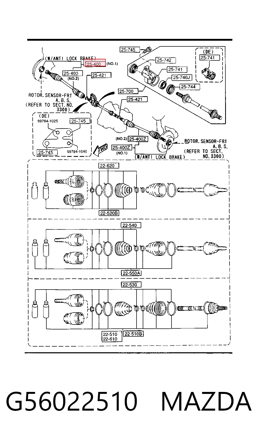 ШРУС зовнішній передній 3799036 Ford