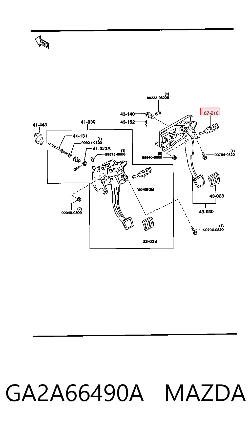 3405684 Ford Лягушка стоп-сигналу
