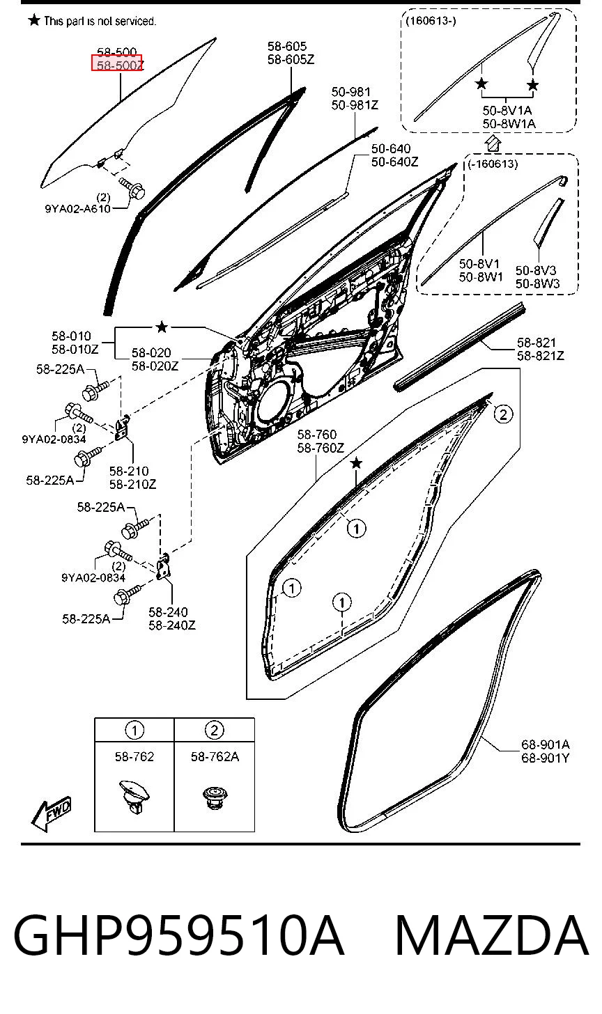 AB30134A XYG Скло водійських дверей