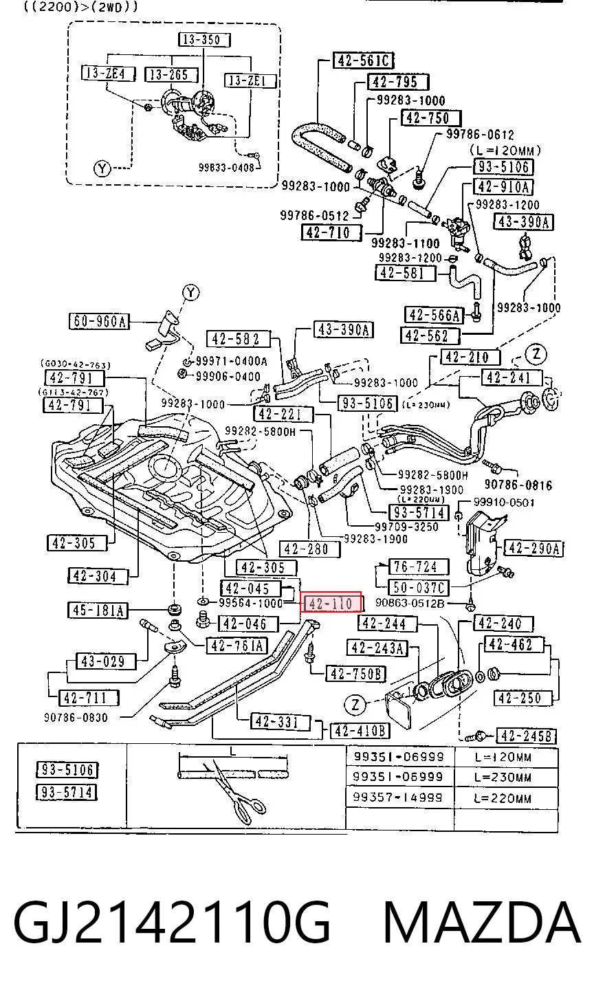 Б/бак Mazda 626 III седан (GD) (1987 - 1992) ціна, від 129.25 USD