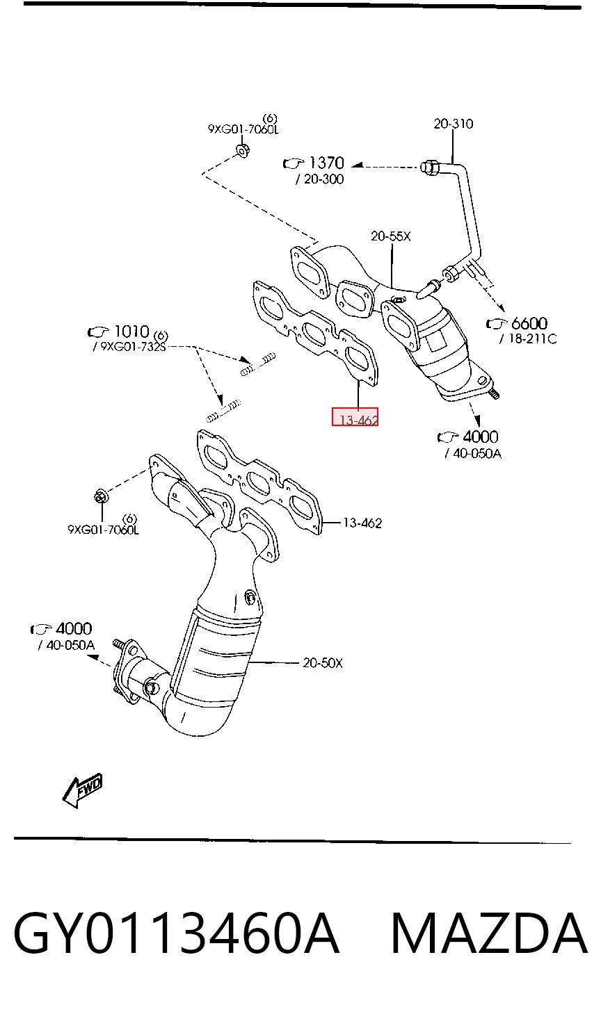 Прокладка колектора на Ford Mondeo II BFP