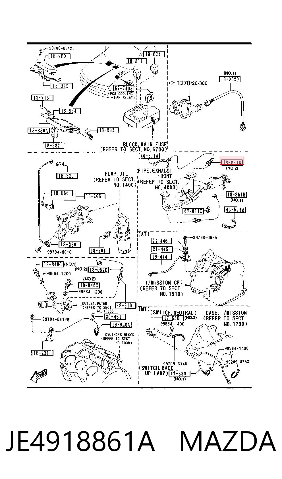 Лямбдазонд, датчик кисню до каталізатора 46419222 Ferrari