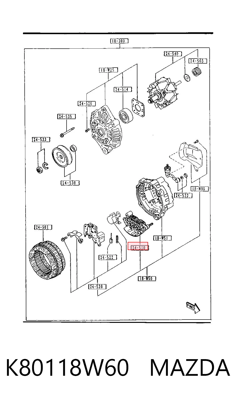 Міст діодний генератора Transpo IMR10068