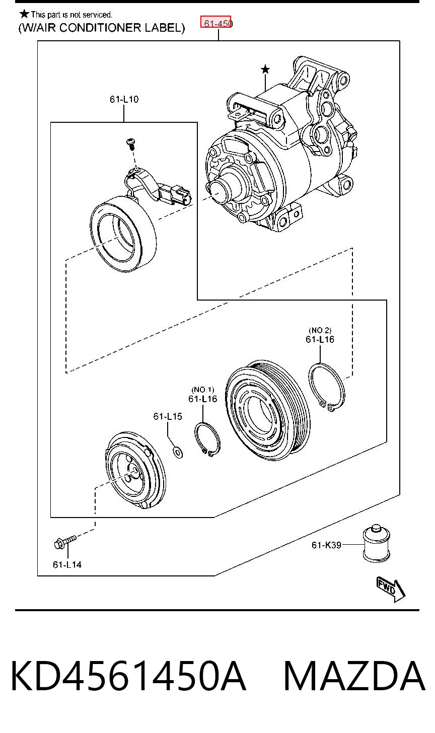 Компресор кондиціонера KD4561450 HCC