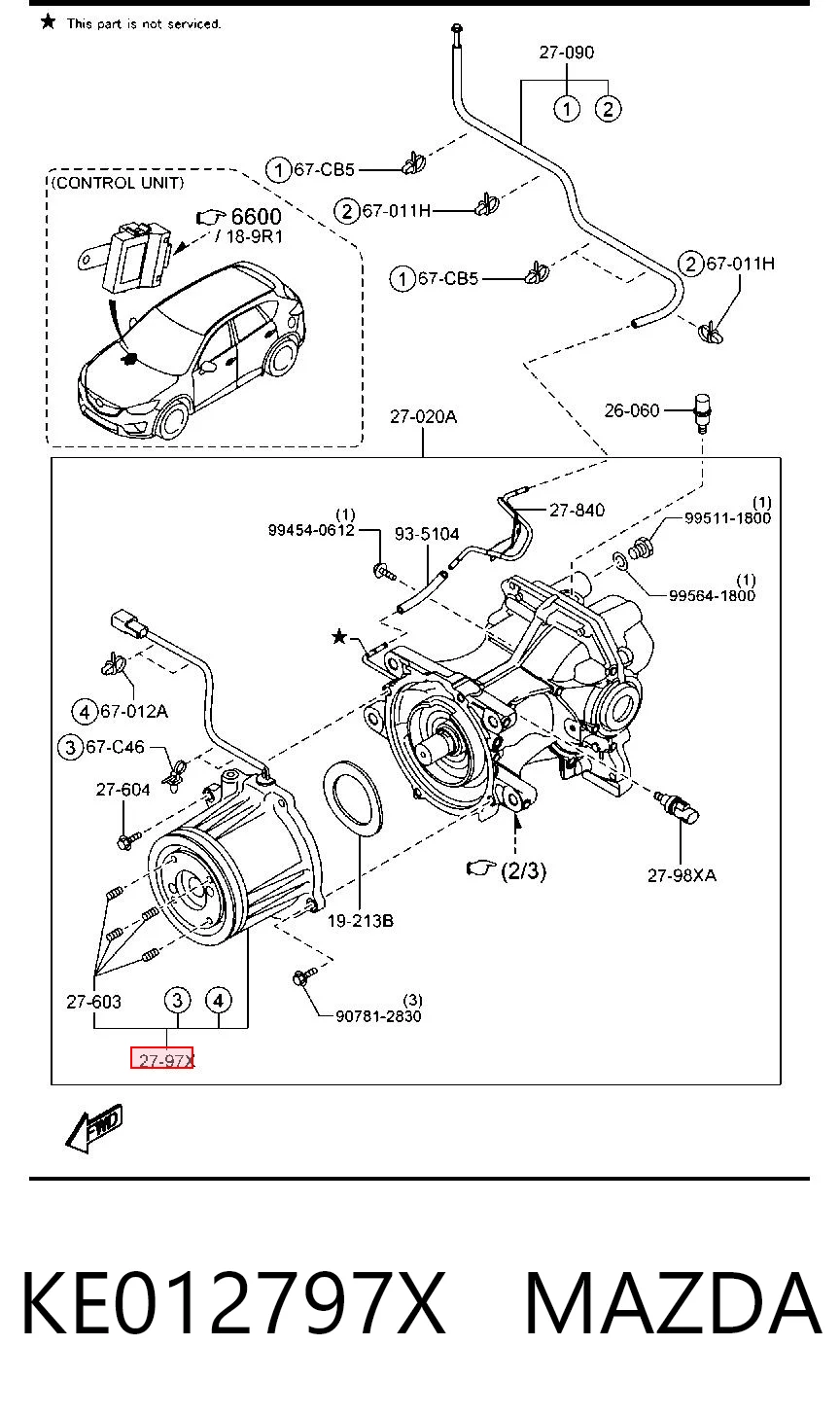 KE012797X Mazda Муфта підключення заднього моста