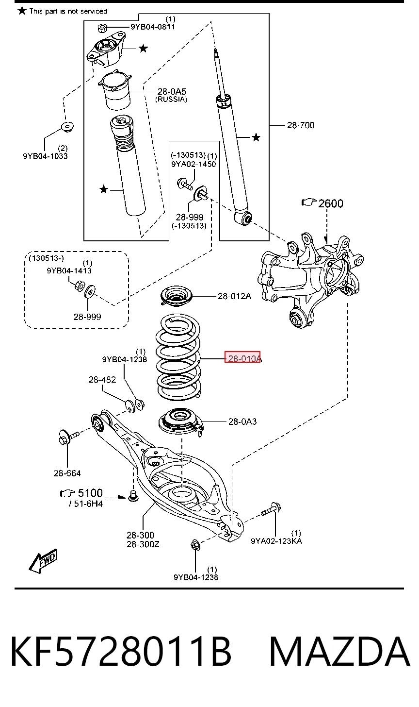Купити Задні пружини Mazda CX-5 I KE, GH