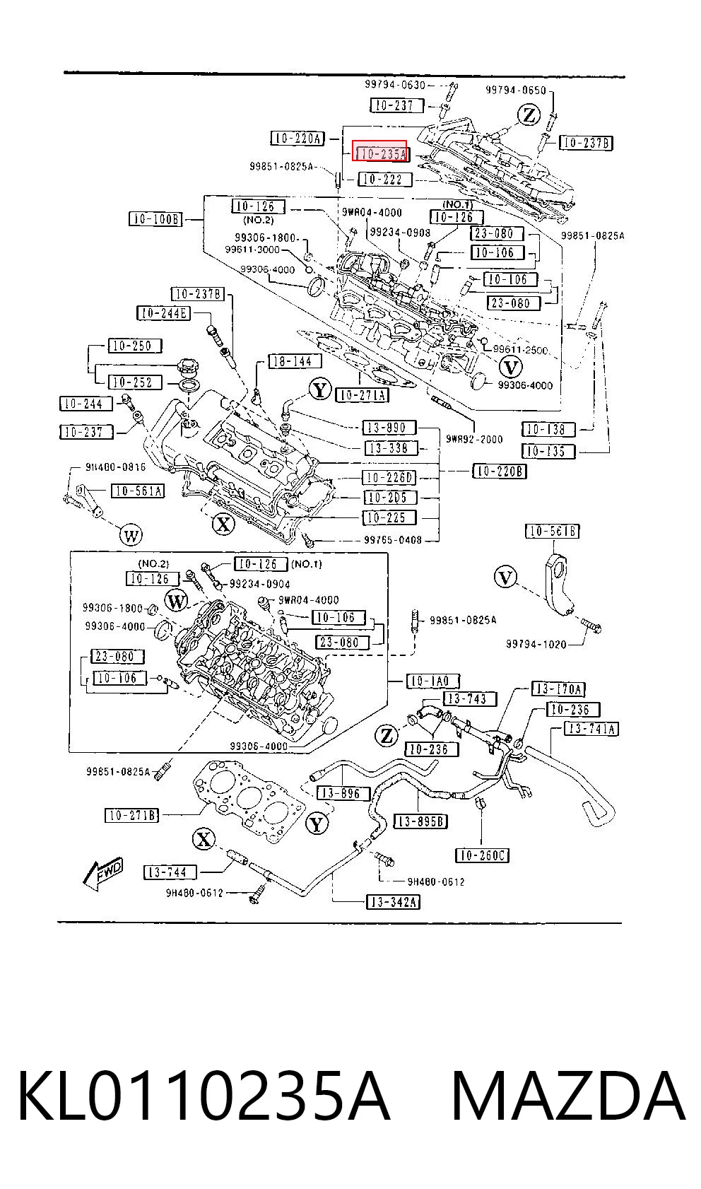 Купити KL0110235 NIPPON MOTORS Прокладка клапанної кришки, ліва