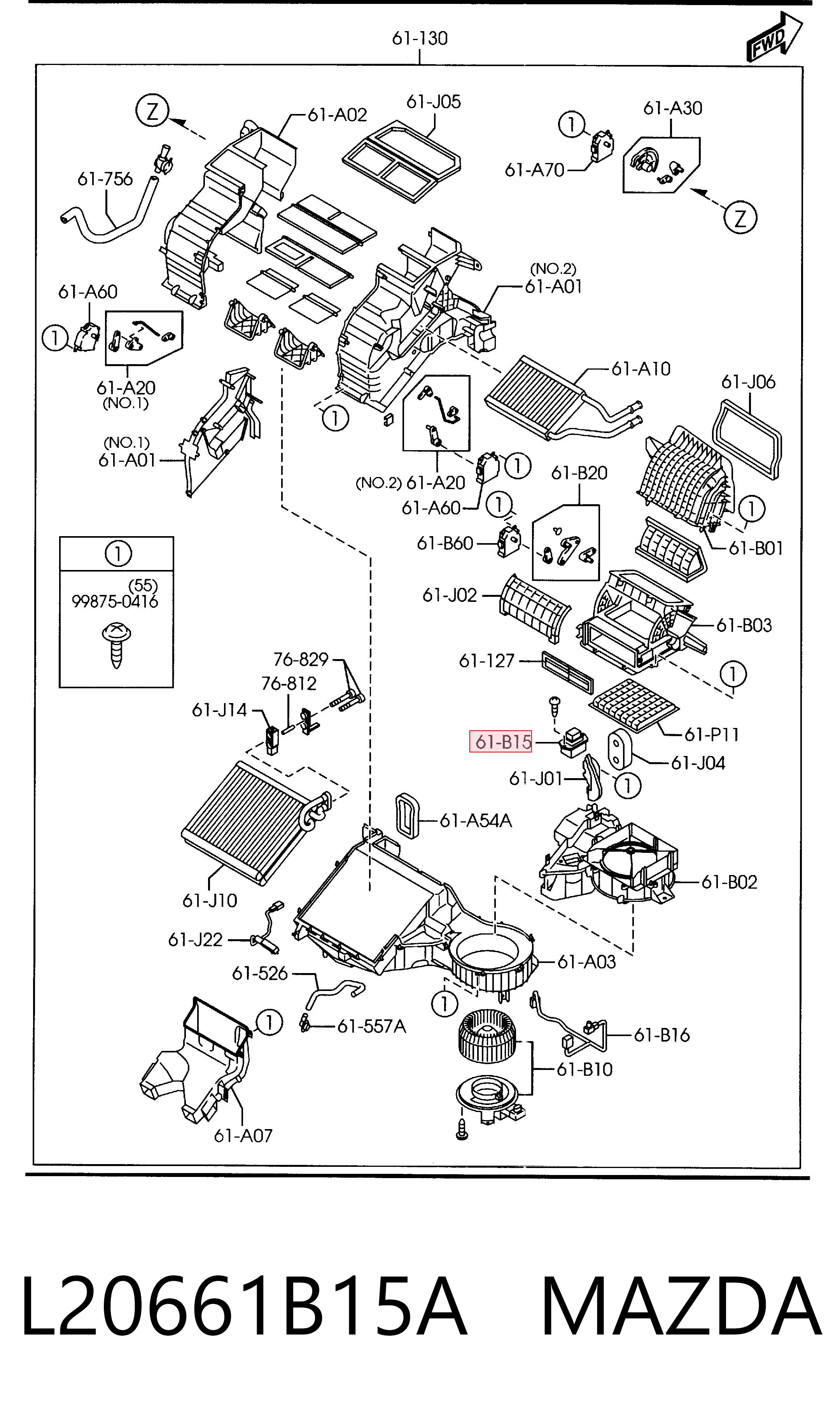 L20661B15A Mazda Регулятор оборотів пічки