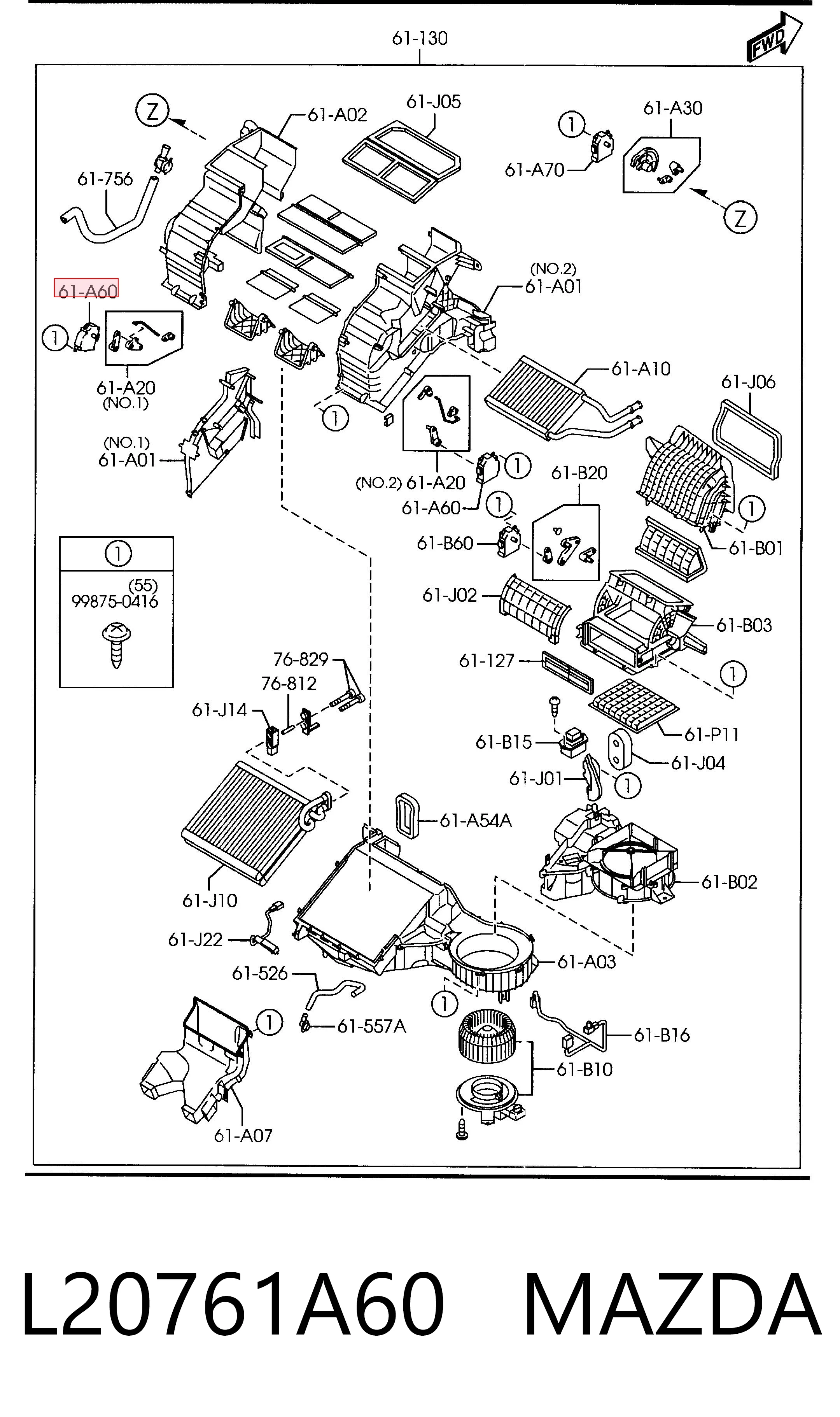 L20761A60 Mazda 