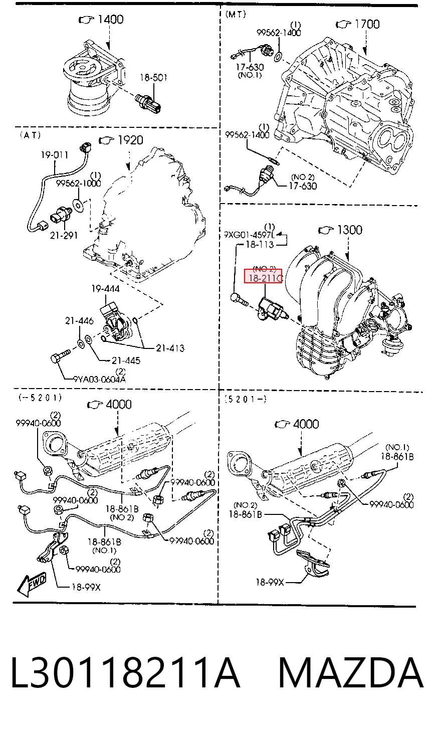 L30118211A Mazda Датчик наддува
