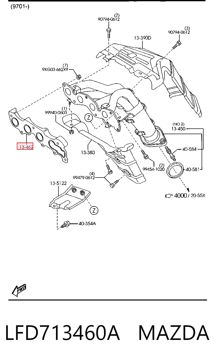 Прокладка випускного колектора NIPPON MOTORS L32713460A