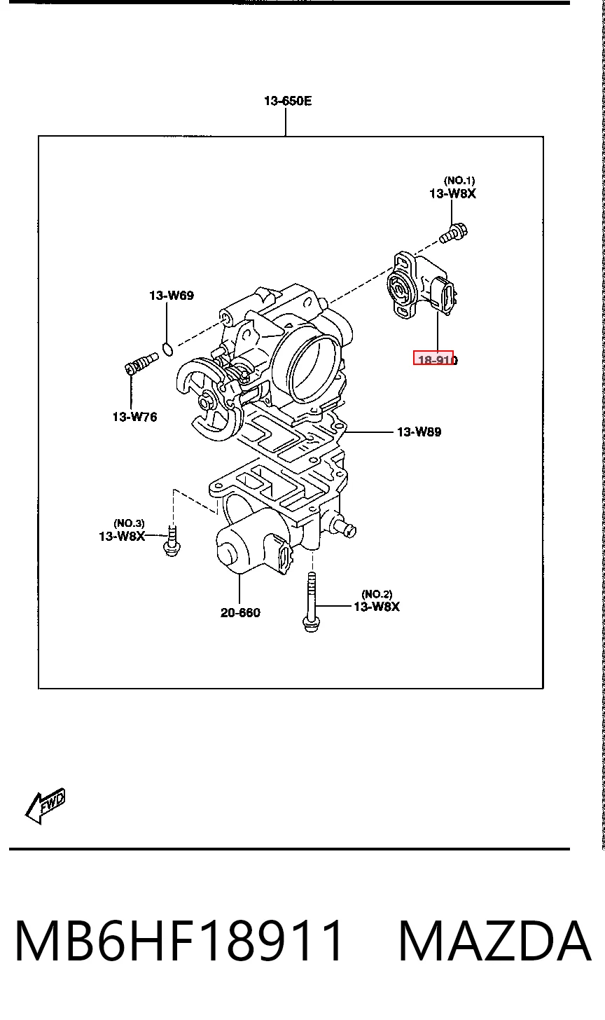 MB6HF18911 Mazda 