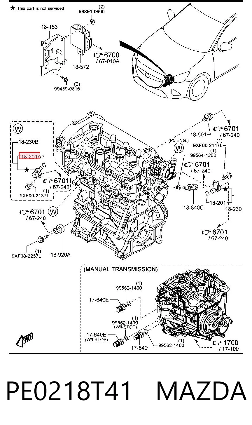PE0218T41 Mazda 