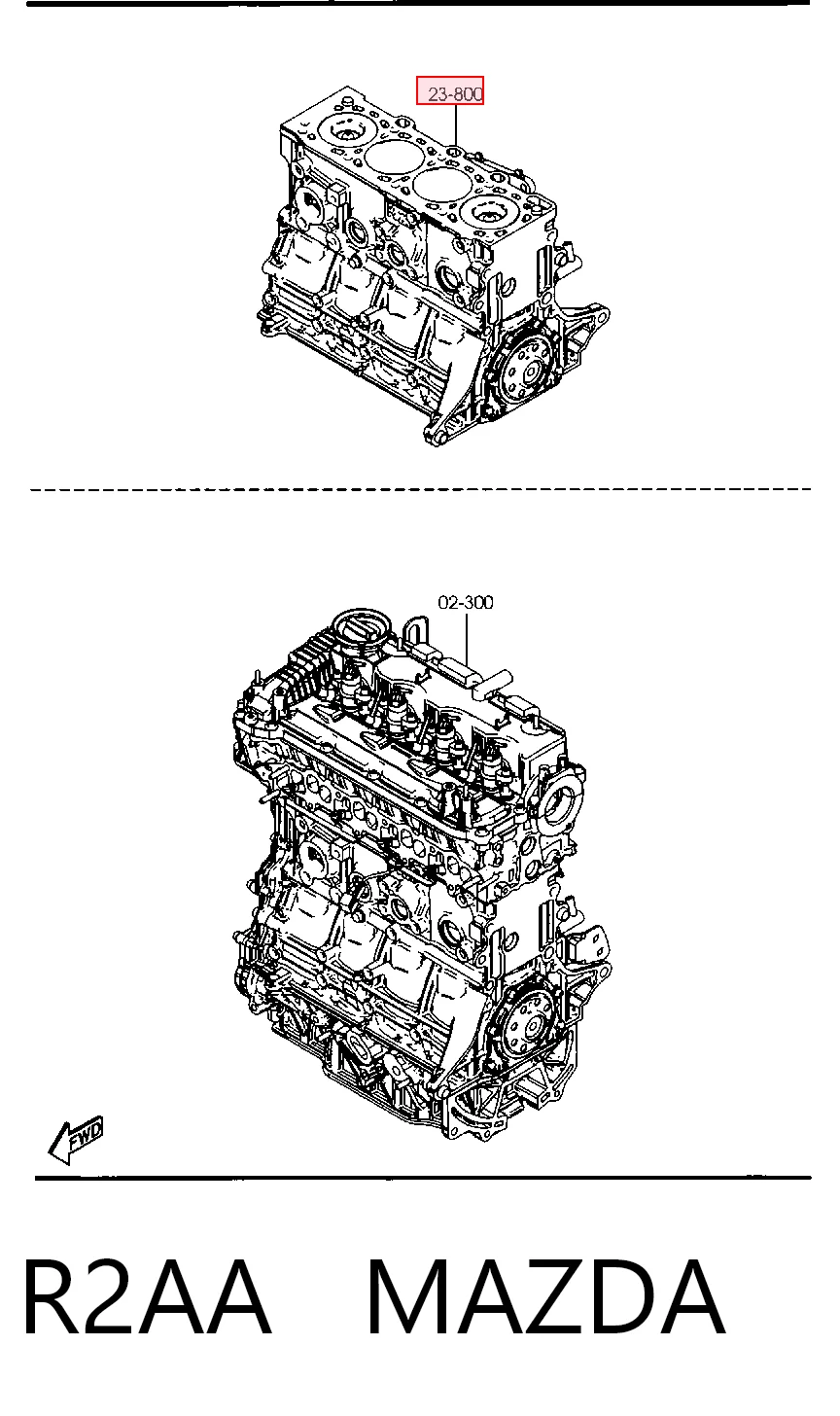 R2AA Mazda Мотор в зборі