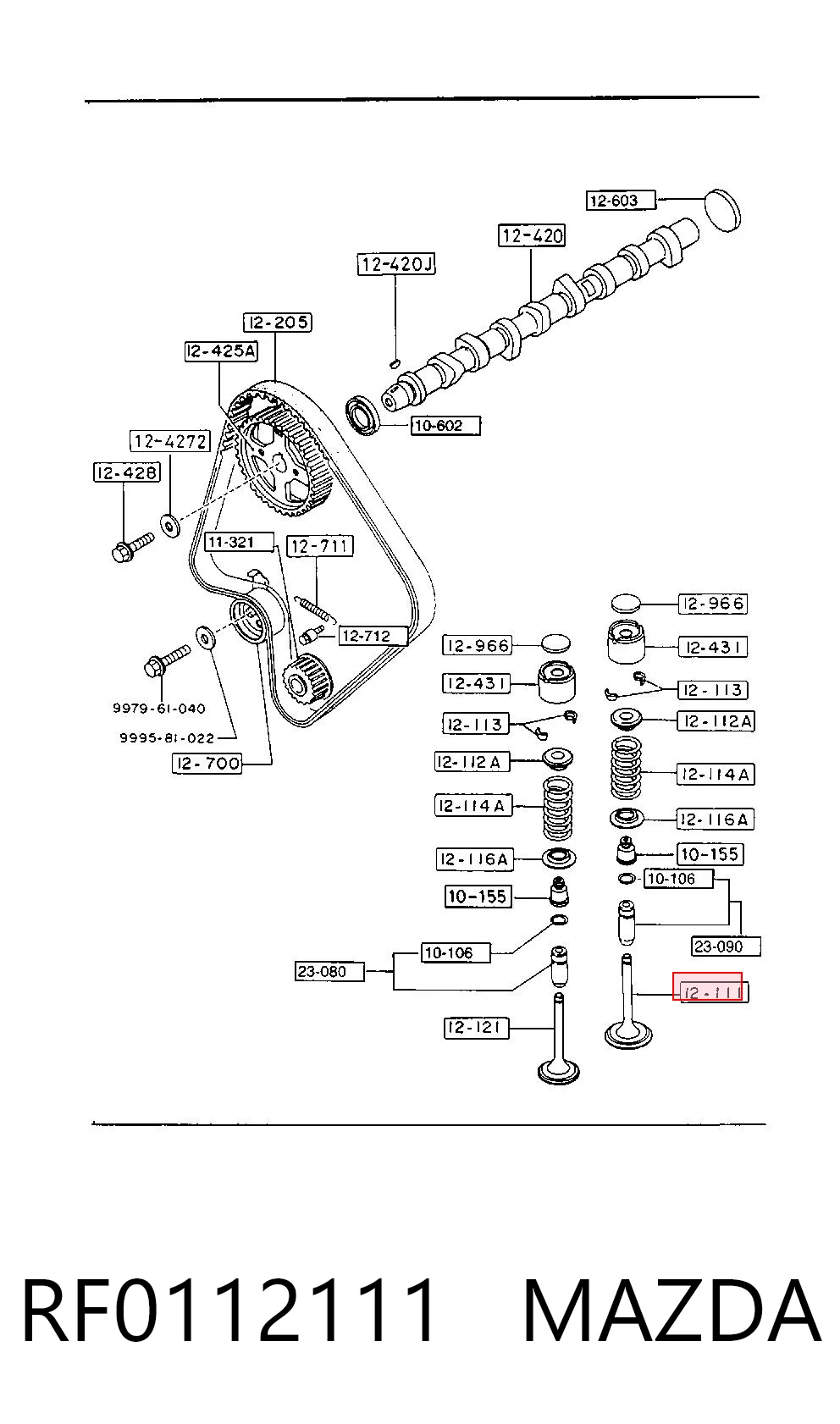 Клапан впускний NIPPON MOTORS RF0112111 ціна, від 3.88 USD