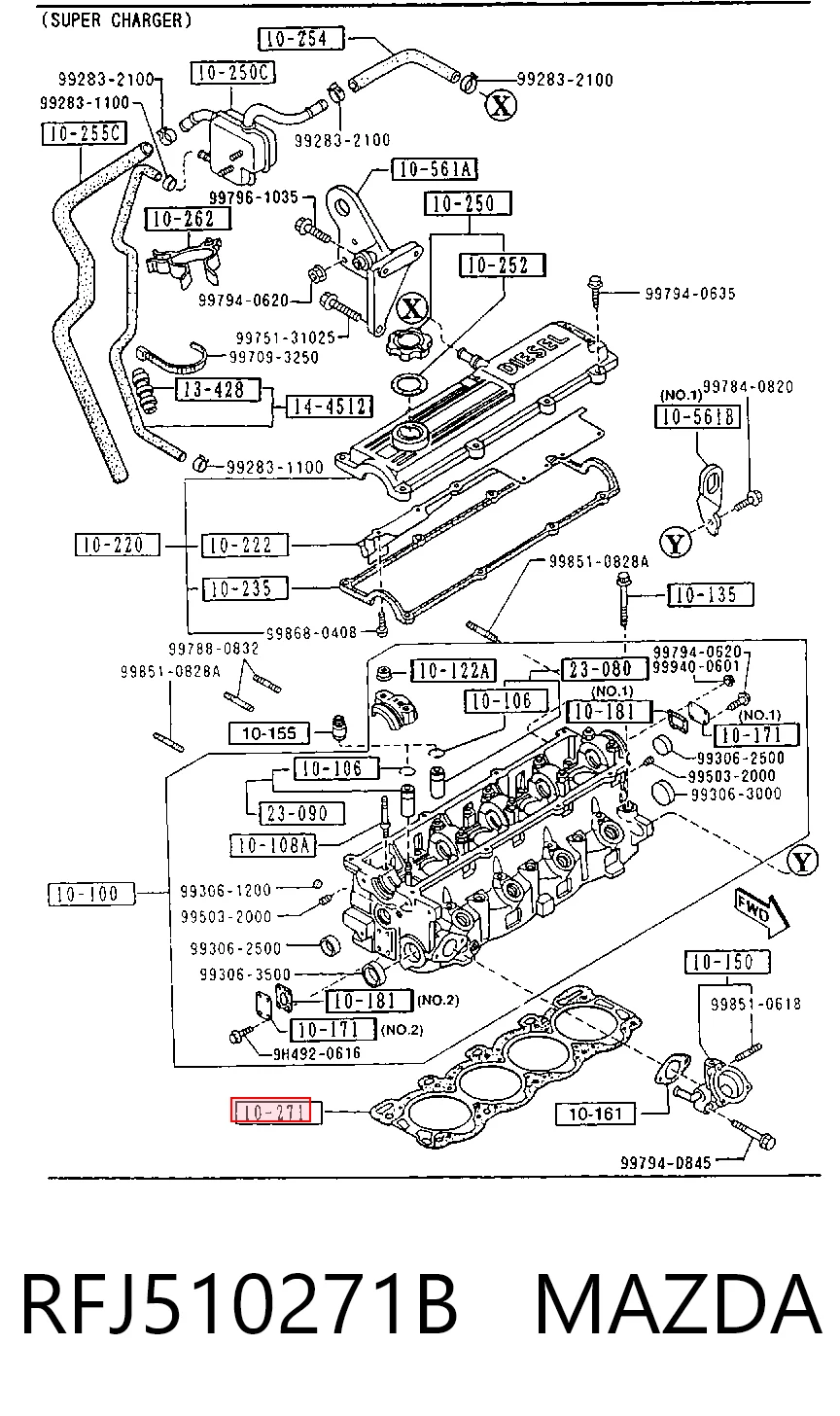 Прокладка ГБЦ Mazda 626 IV седан (GE) (1992 - 1997) ціна, від 46.94 USD