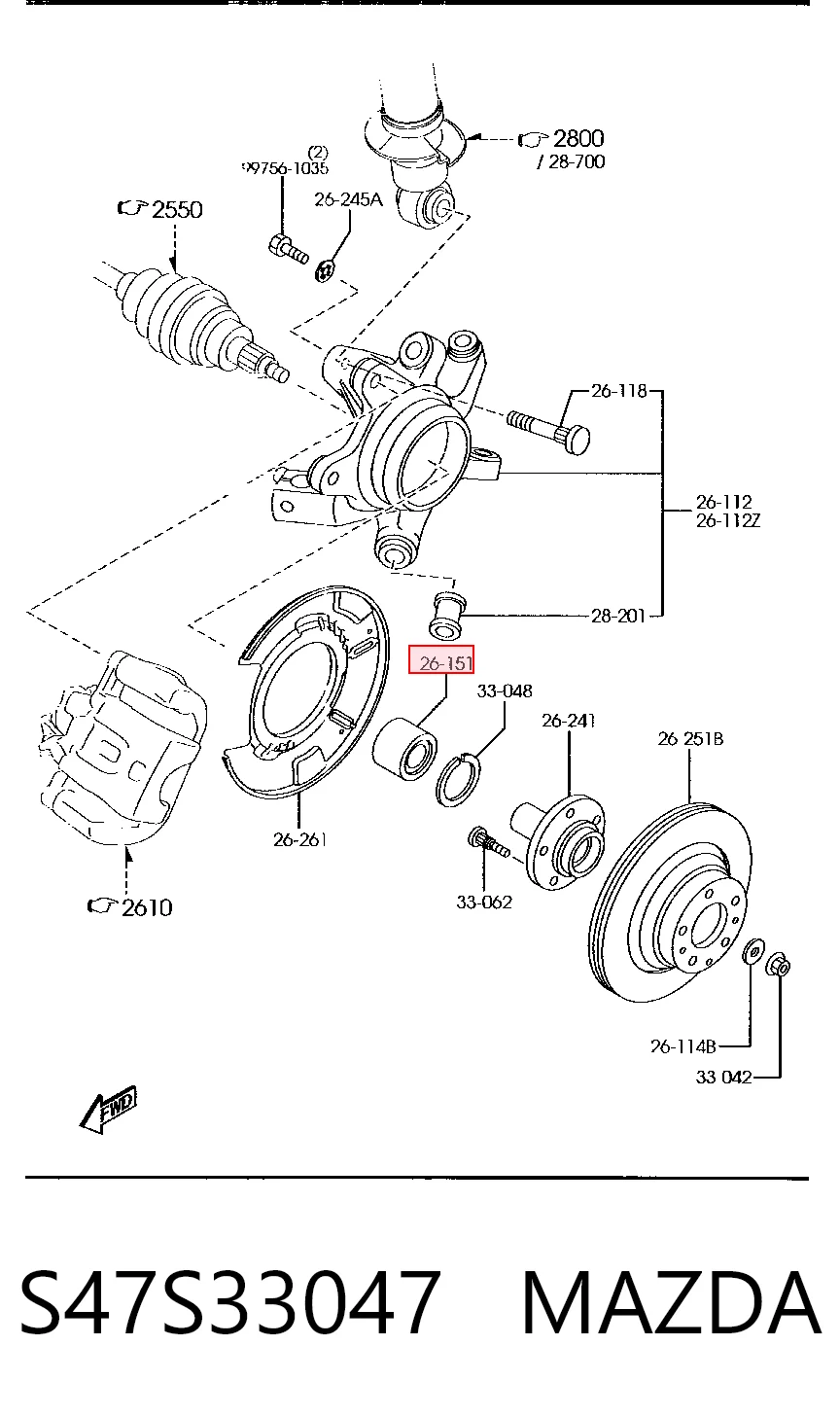 Купити MQ904899 Mitsubishi Підшипник задньої ступиці
