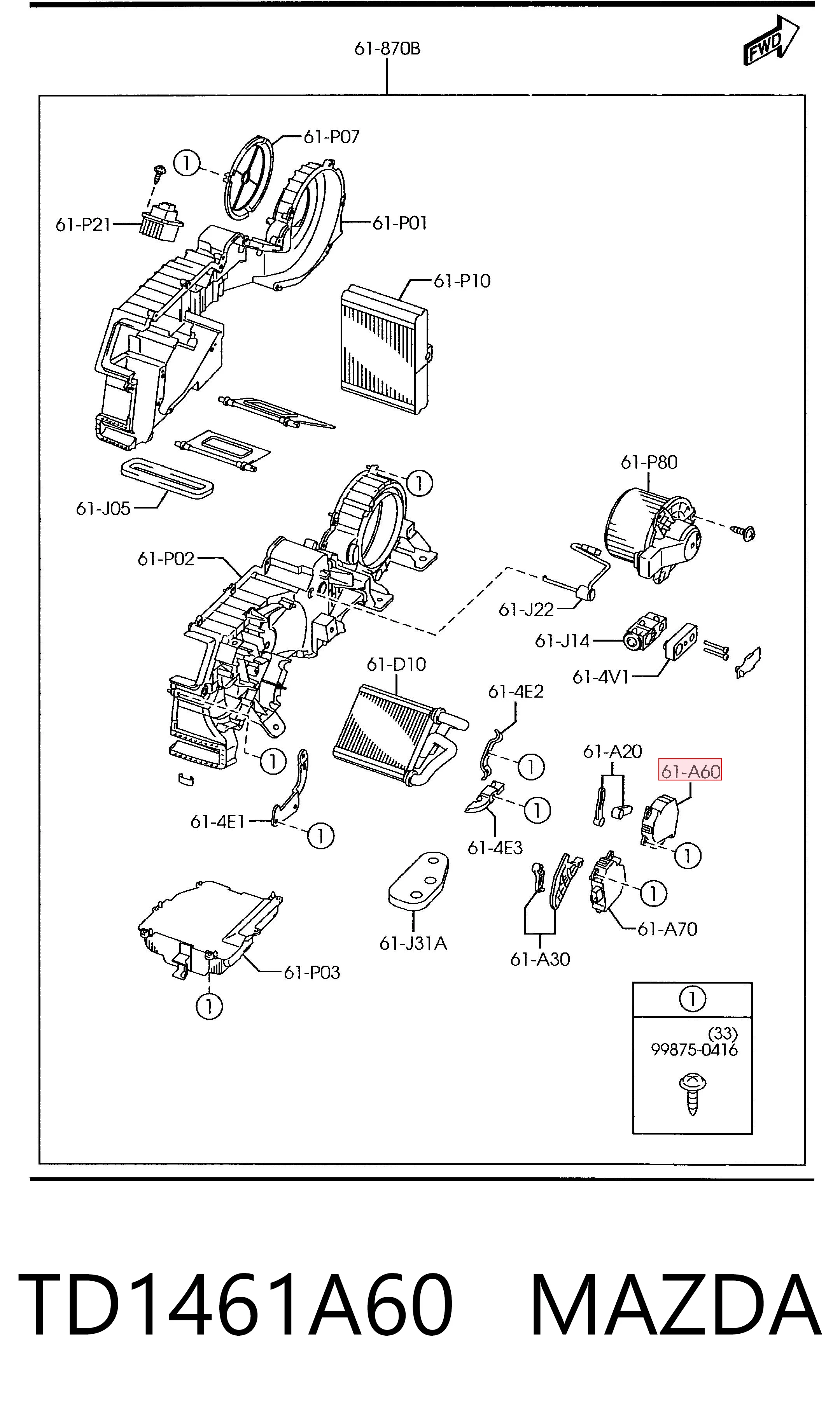 TD1461A60 Mazda 