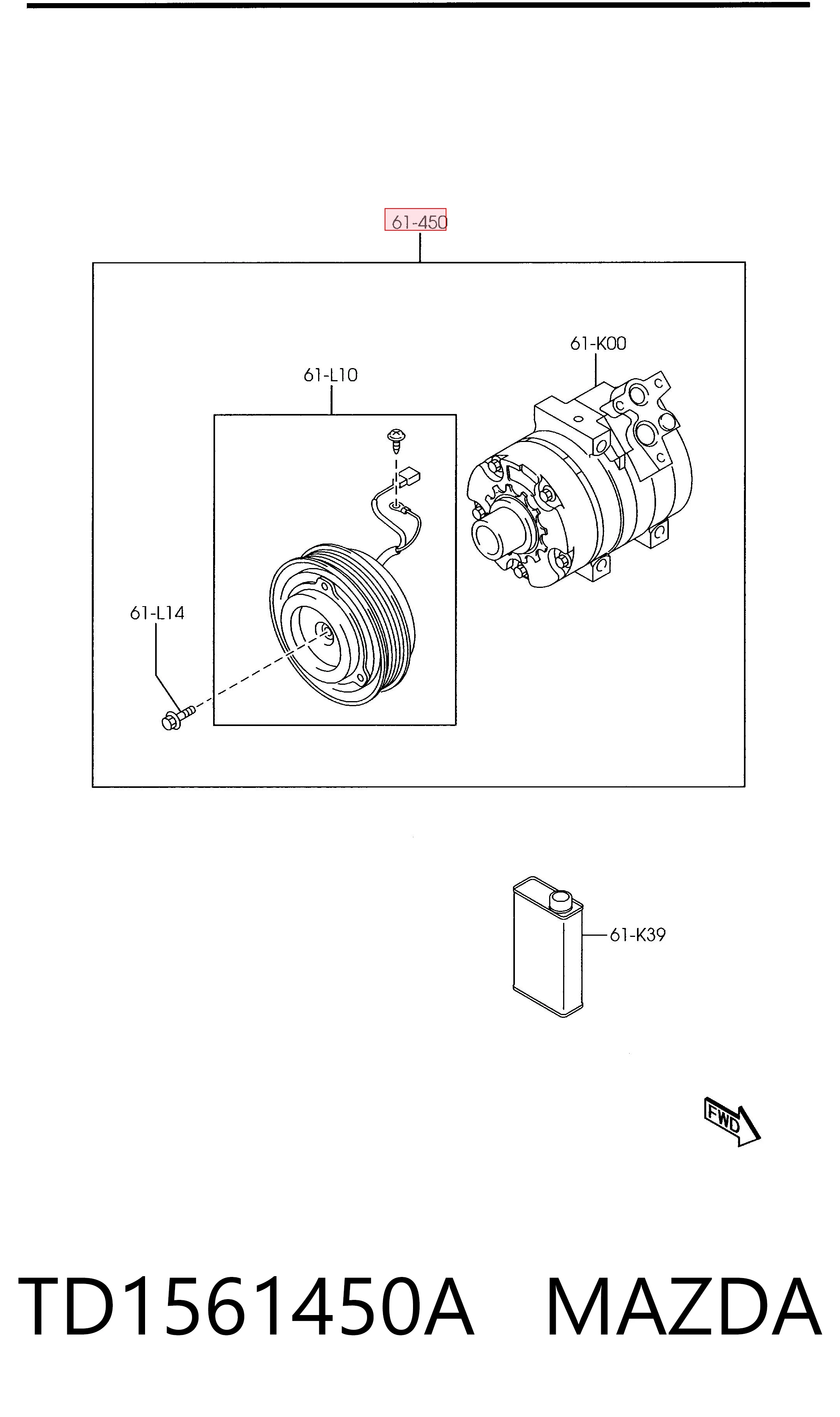 TD1561450A Mazda Компресор холодоагенту
